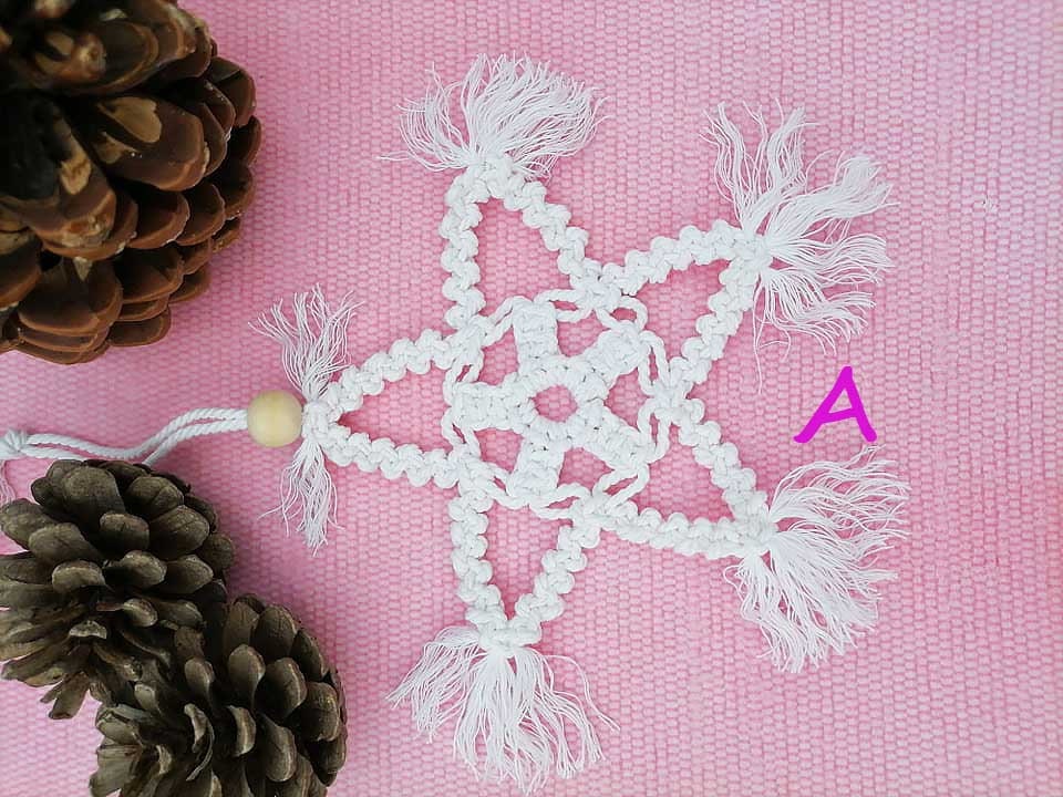 Décoration de Noël en Macramé