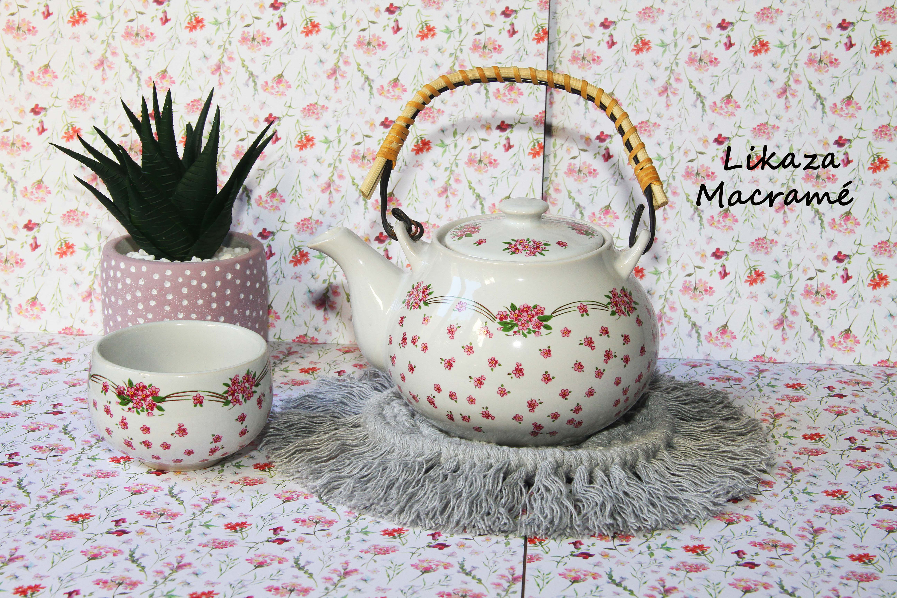 Dessous de Tasse/ Bougie/De Plat/De Verre en Macramé