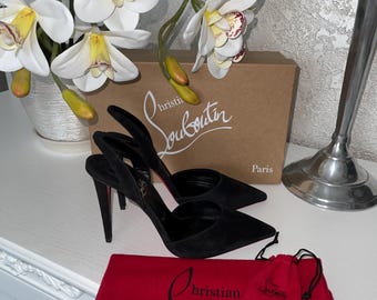 Zapatos de tacón Astrid Sling 100 de Christian Louboutin, talla 37, auténticos.