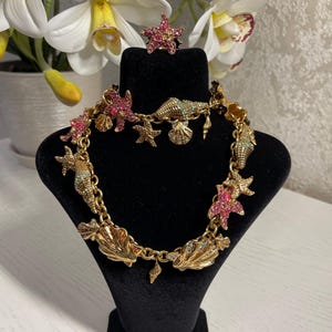 Rare VERSACE Tresor De La Mer Medusa Starfish Swarovski Jewelry Set AUTHENTIC