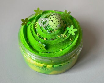 KEY LIME frosting slime N0 borax, clay slime