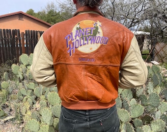 1990 Planet Hollywood Chicago Leather Jacket - Etsy