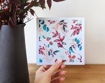 Botanische Karten – Geschenkkarten mit Buntstiften, Blumenkarten, Geschenkidee, Geburtstagskarte, botanische Blumenkarten