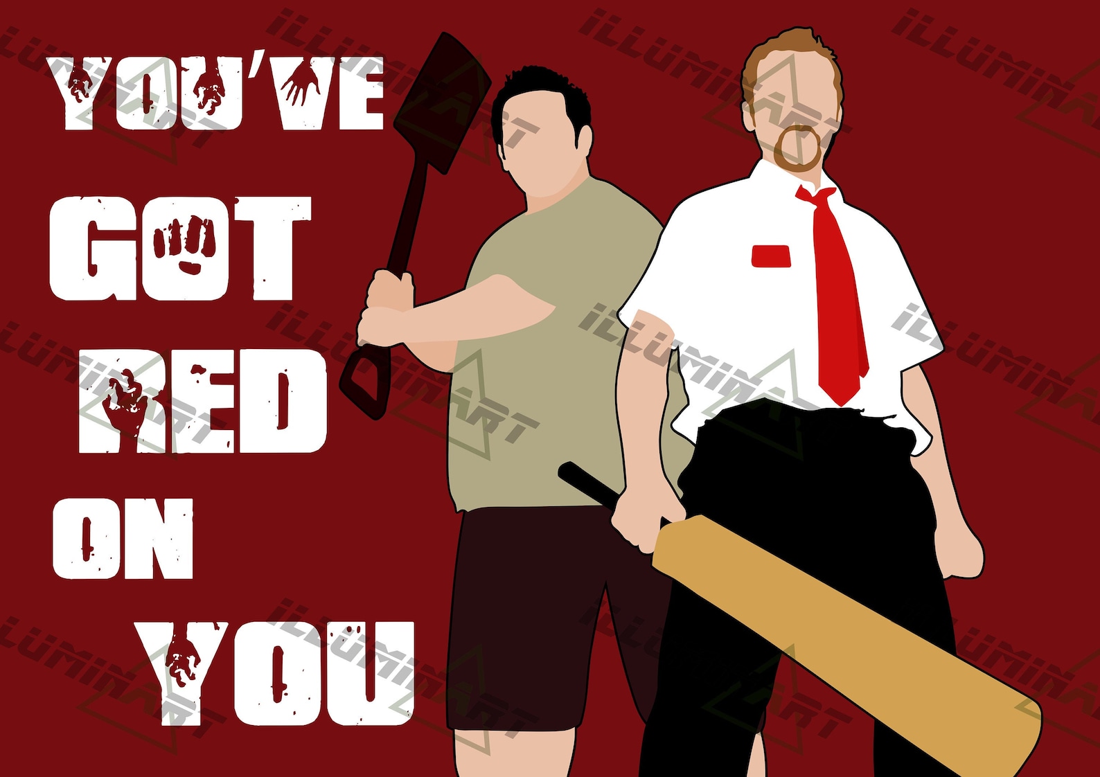 Shaun Of The Dead You've got red on you Wait for all Etsy