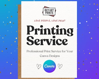 Print Your Canva Design | Fine Art Giclée Printing Service | Luxury 310gsm Prints for Invitations, Posters & Templates | Thick Premium Card