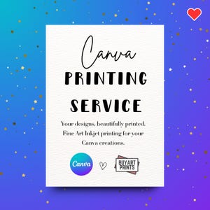 Print Your Canva Design | Fine Art Printing Service for Canva Templates, Invitations, Posters & More | A6, A5, 6&quot; x 4&quot;, 5&quot; x 7&quot; | Thick Card