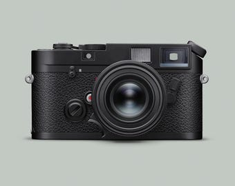 Leica M6 Vinyl Cover up Set – Black Dot & Text Sticker