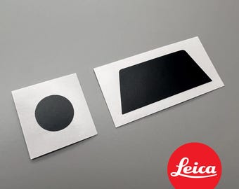 Leica SL2 Dot & Text Trapezoid Shape Logo Cover Up Vinyl Sticker Premium Decal | Black