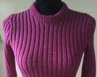 1970s Reproduction Cropped Sweater (Sweet Pea)