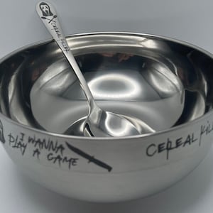Scream, Cereal Killer Spoon, Cereal Killer Bowl, Just Because Gift, Cereal Bowl, Cereal Spoon, Spooky, Unique Gift, Cereal Killer, Halloween