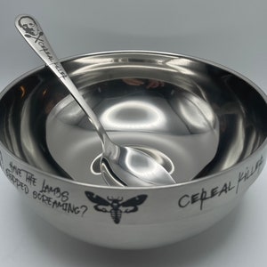 Hannibal Lecter, Cereal Killer Spoon, Cereal Killer Bowl, Just Because Gift, Cereal Bowl, Cereal Spoon, Spooky, Cereal Killer, Halloween