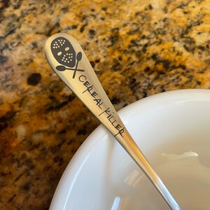 Goaltender Mask-Cereal Killer Spoon. Perfect gift for any cereal lover in the family, decorative spoon, just because gifts, or holiday gift.