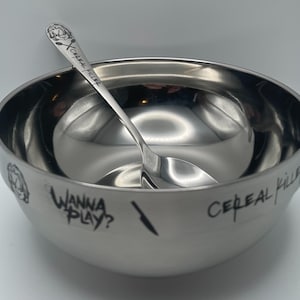 Chucky, Cereal Killer Spoon, Cereal Killer Bowl, Just Because Gift, Cereal Bowl, Cereal Spoon, Spooky, Unique Gift, Cereal Killer, Halloween