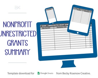 Nonprofit Budget Template Google Sheets Template Download Etsy