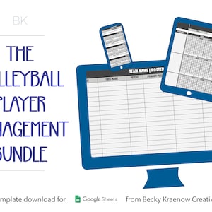 The Volleyball Player Management Bundle | Google Sheets Spreadsheet Template Download