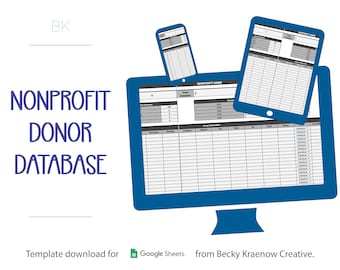 Nonprofit Donor Database | Google Sheets Template Download for Donor Management for Nonprofits and Charity Organizations