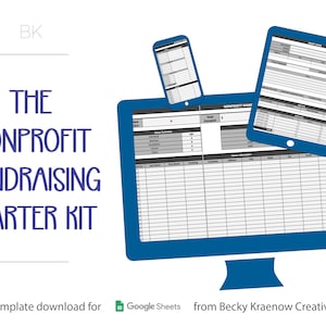 The Nonprofit Fundraising Starter Kit - Google Sheets Spreadsheet Instant Download