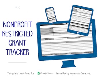 Nonprofit Restricted Grant Tracker | Google Sheets Spreadsheet Template Download for Nonprofit Grants and Donations with Donor Restrictions