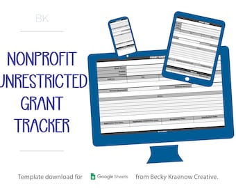 Nonprofit Unrestricted Grant Tracker | Google Sheets Spreadsheet Template Download for Nonprofits and Charity Organizations