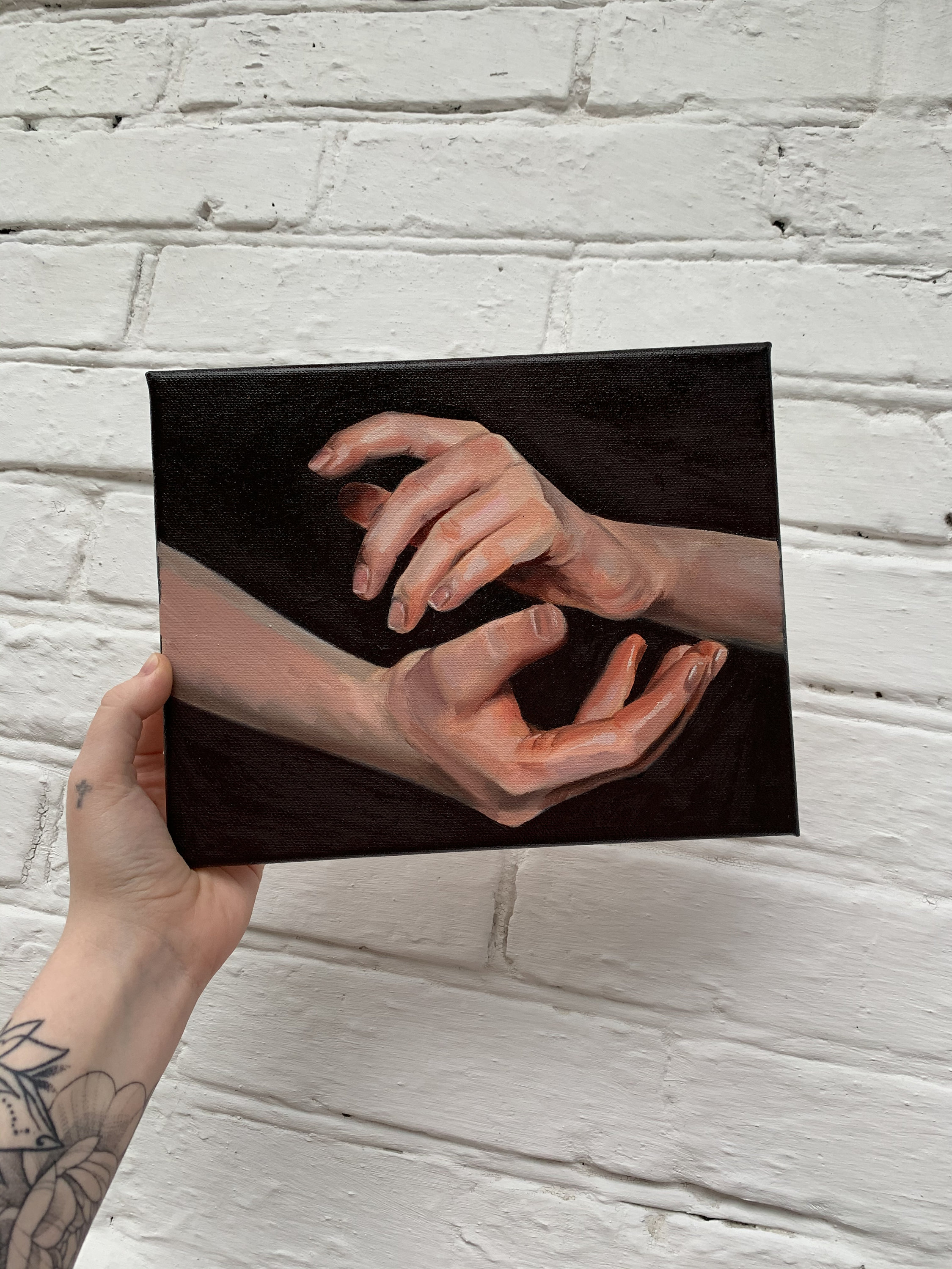 Original oil painting female hands realistic painting picture Etsy