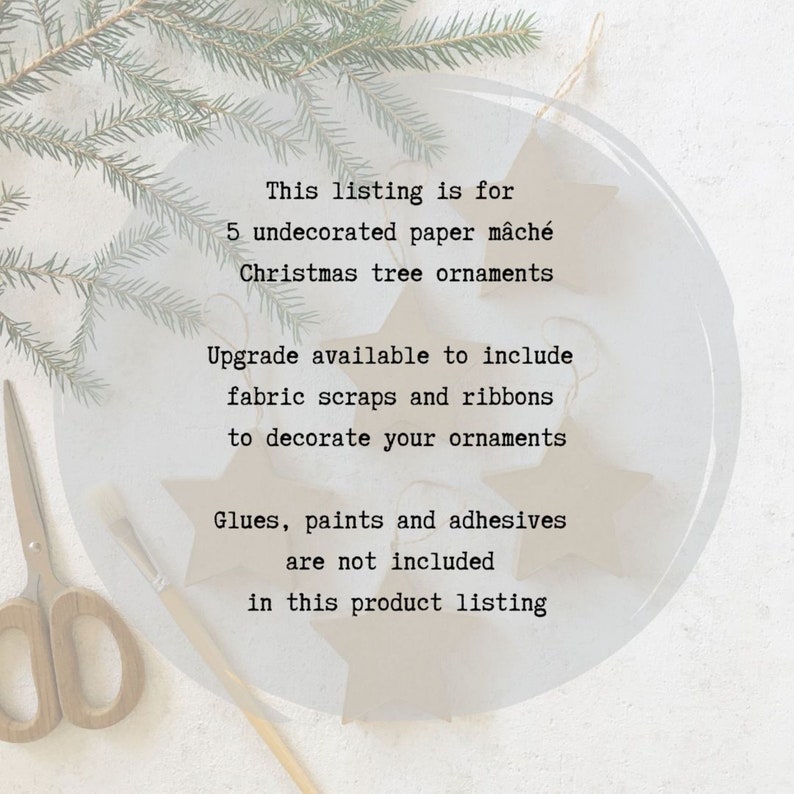 Christmas Tree Ornament Craft Kit for Kids, DIY Star Paper Ornament