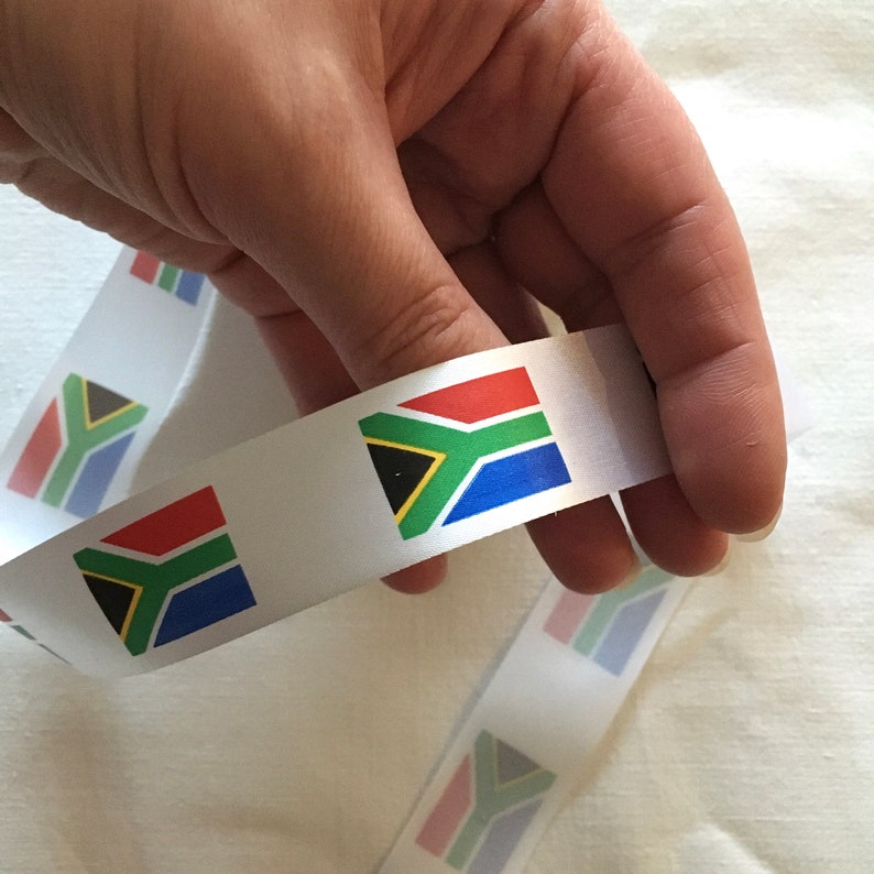 South African Ribbon South Africa Flag Theme Ribbon With Etsy