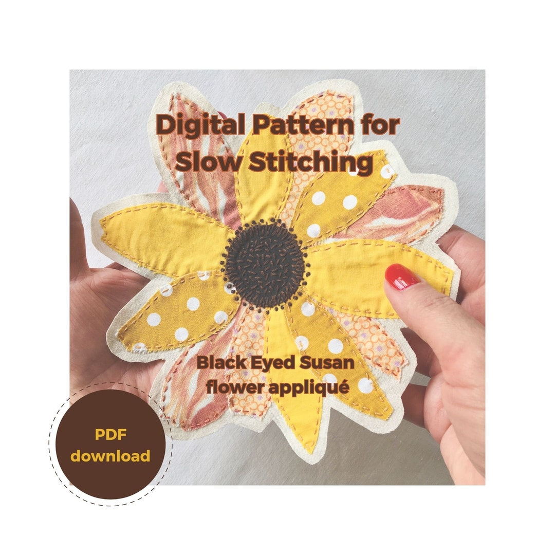 Slow Stitch Digital Pattern, Embroidery Pattern for Beginner, Flower ...