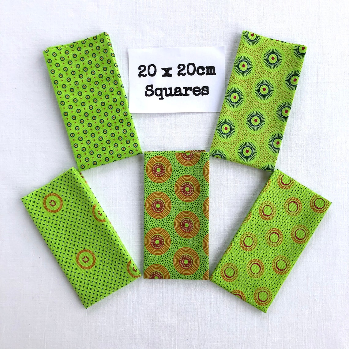 Cotton fabric squares Precut fabric 20 x 20 cm fabric 5 Etsy