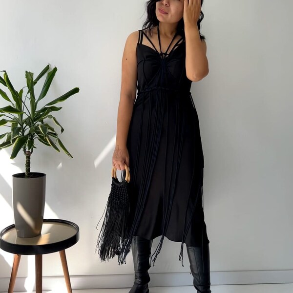 Macrame Dress - Etsy