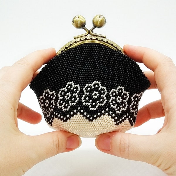 Bead crochet pattern Beaded coin purse tutorial Seed bead patterns DIY Coin purse Digital download