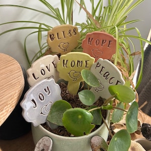 Handcrafted Ceramic Plant Marker: Garden Decor, Household Plant Label