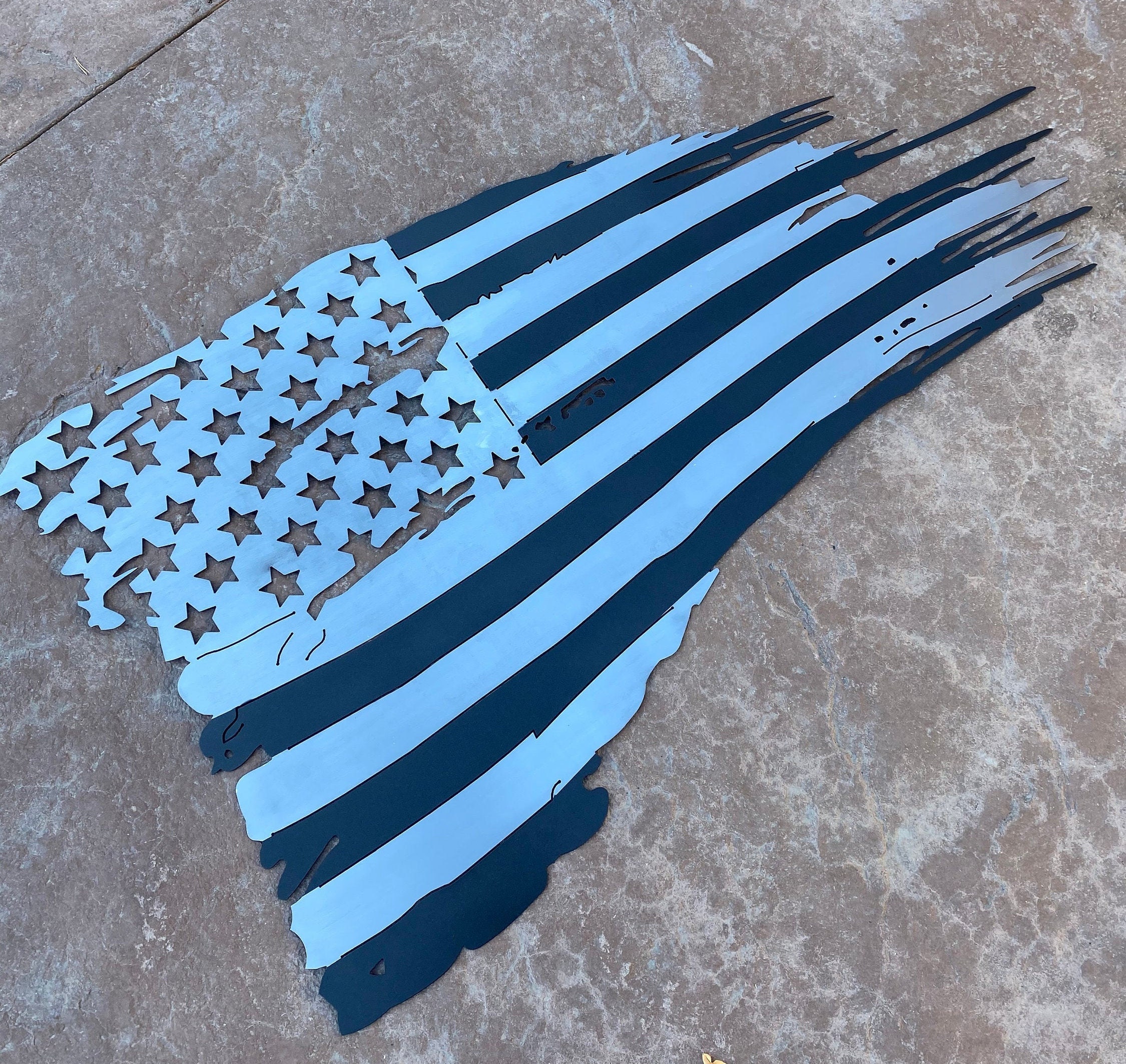 Metal American Flag Wall Art, USA Flag Metal Sign, Patriotic Metal Wall ...