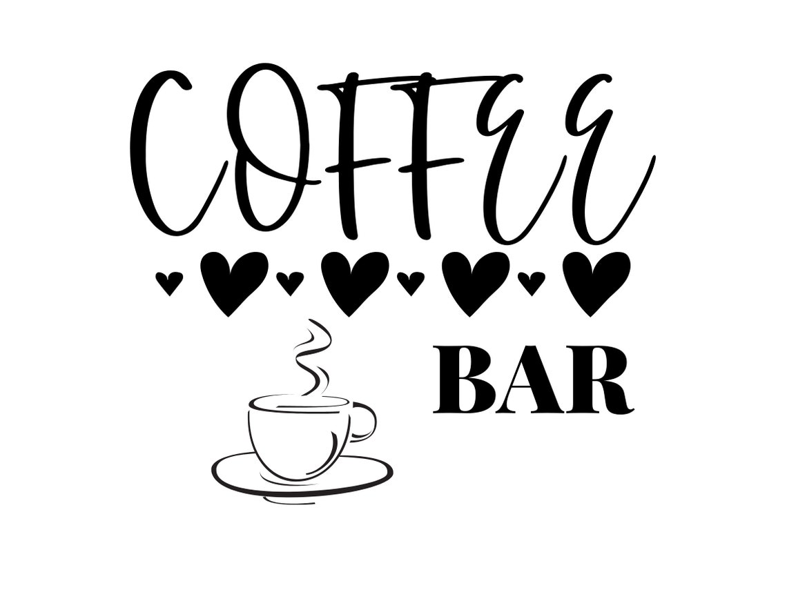 Black and White Coffee Bar Sign Printable Coffee Bar Signs Etsy
