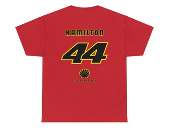 F1 Back Print Lewis Hamilton x FERRARI Cotton T-Shirt