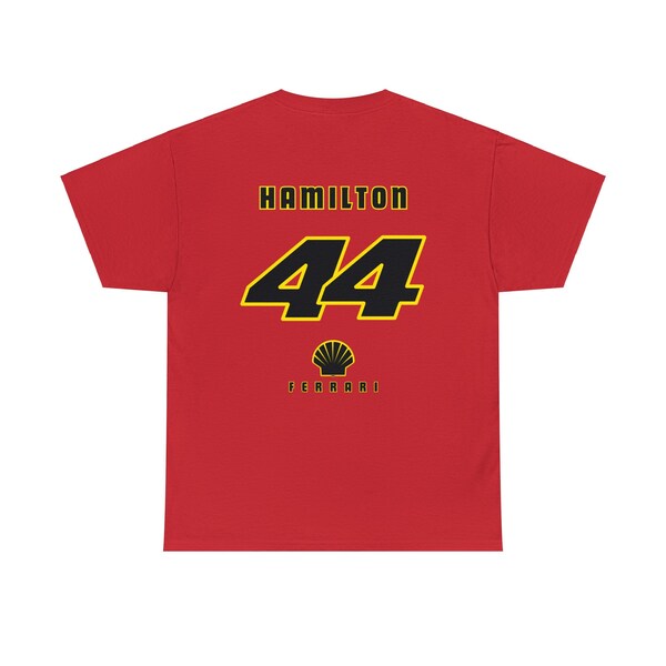 T-shirt in cotone con stampa F1 sul retro Lewis Hamilton x FERRARI