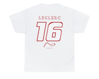 F1 Back Print Charles Leclerc Cotton T-Shirt