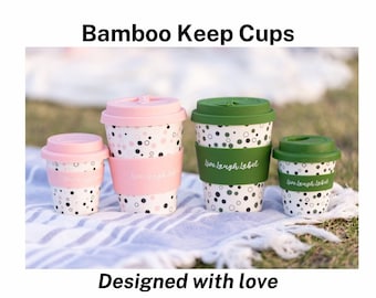 Bamboo Coffee Cup, Eco-Friendly Keep Cup, Baby Chino, 12oz/4oz
