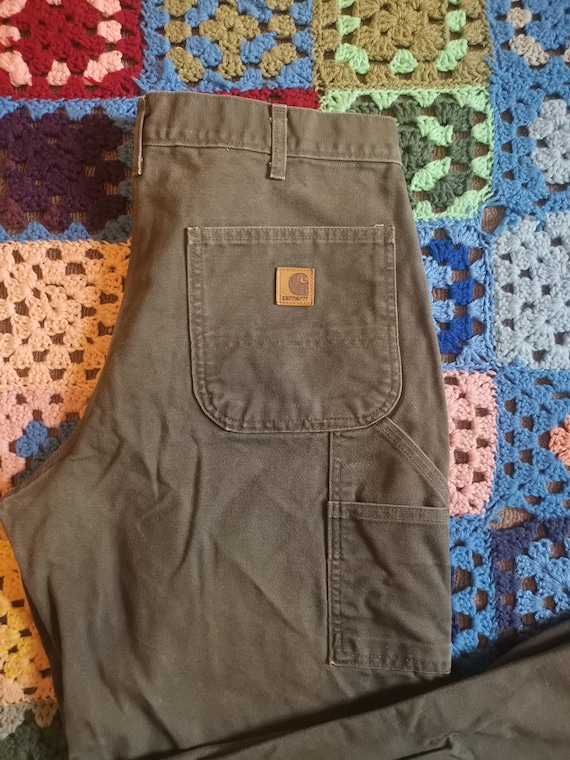 Vintage Carhartt Olive Dungaree Carpenter Pants Wi