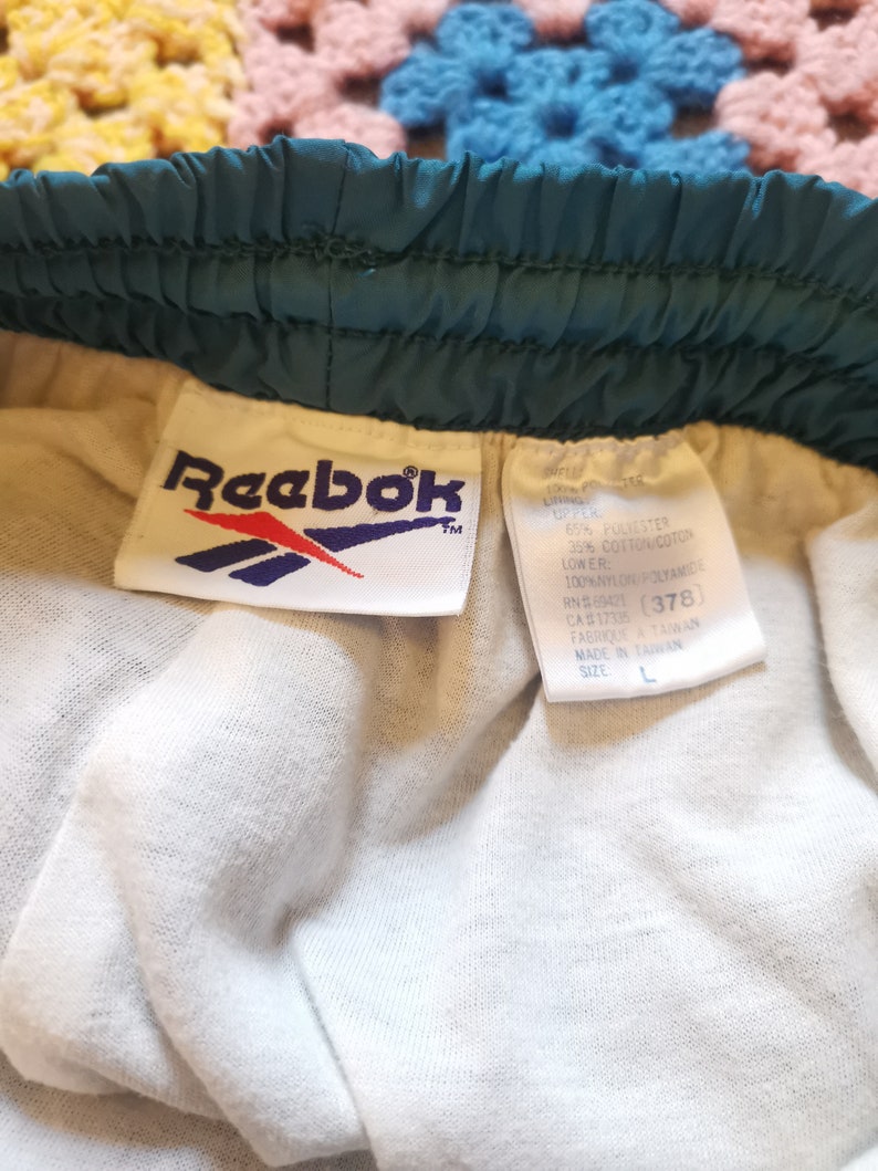 Vintage 90s Reebok Track Pants Teal Large