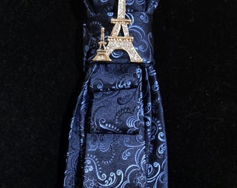 Corbata adornada (azul)