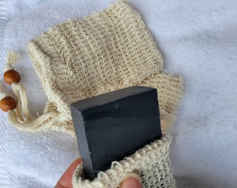 Sisal Hemp Bag | Soap Saver | Easy Bubble Soap Holder | Soap on a Rope