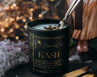 Kash Candle | Aromatherapy | Hemp Wax | Crackling Wick