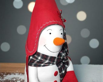 Süßer Schneemann, Plüsch, Handmade, Unikat, das perfekte Geschenk.