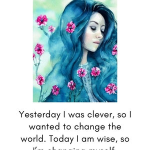 Rumi Change Quote Wall Art