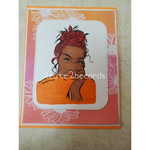 Red Hair/Hand Made Greeting Card