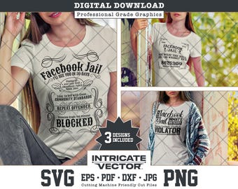Facebook Jail Repeat Offender SVG, Ouija Board Design (3 Files)