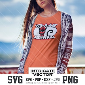 Soy yo, Gato Meowrio, Gatito, Hongo, Bigote, Kart / Tributo a un videojuego SVG / Descarga instantánea / Archivo Cricut / SVG, EPS, DXF, PDF, PNG, JPG
