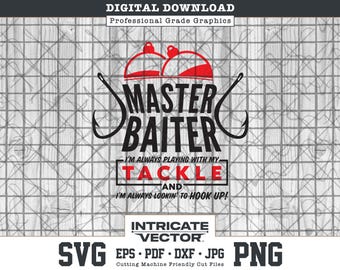 Master Baiter Fishing Tackle Design (SVG, EPS, PNG)