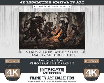 Medieval Dark Gothic Frame TV Art Collection, 4K Ultra HD 16:9 JPG set, Werewolves, Visions Of The Darkness - Chapter 2 (Digital Download)