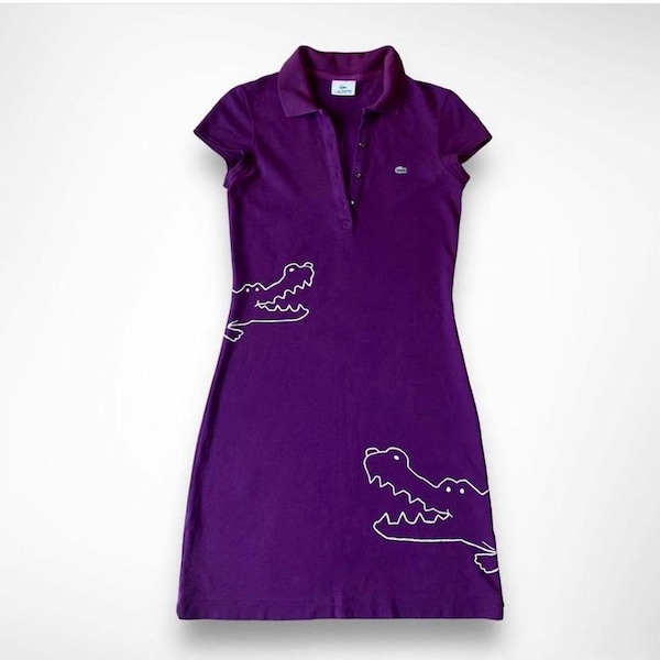 Robe Lacoste violette customisée